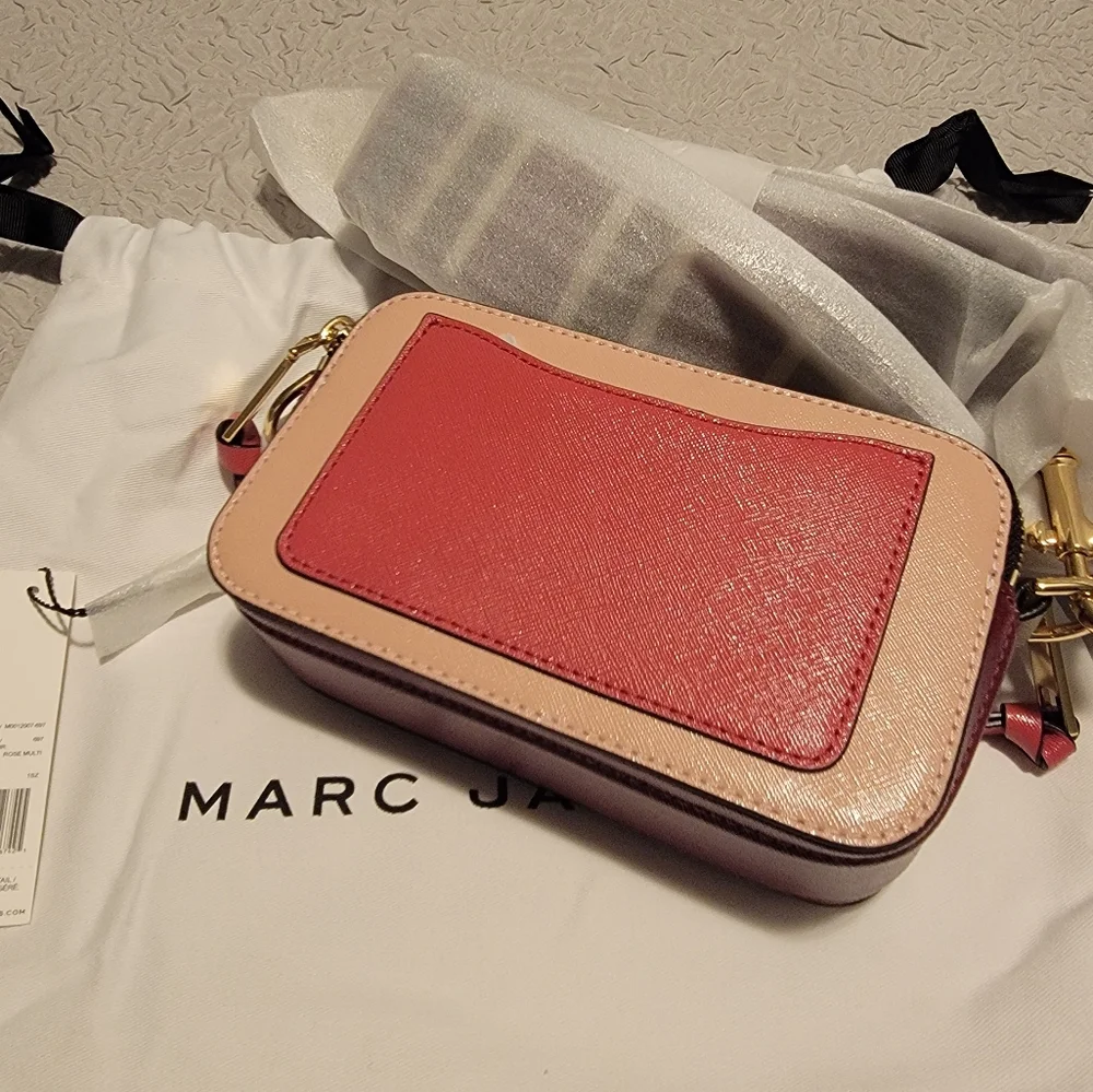 NWT Marc Jacobs Rose Multi Snapshot Bag Purse - Picture 3 of 5